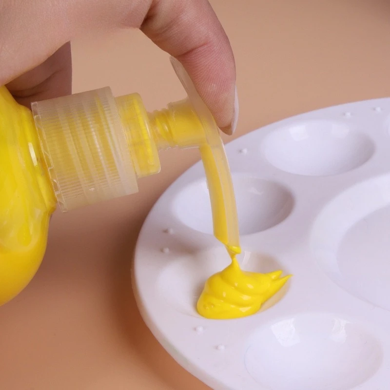 12 Colors Large Washable Paint for Kid (16.9oz,500 Ml), Acrylic Bulk Paint Supplies Non Toxic , Craft DIY,Poster  Finger Paint