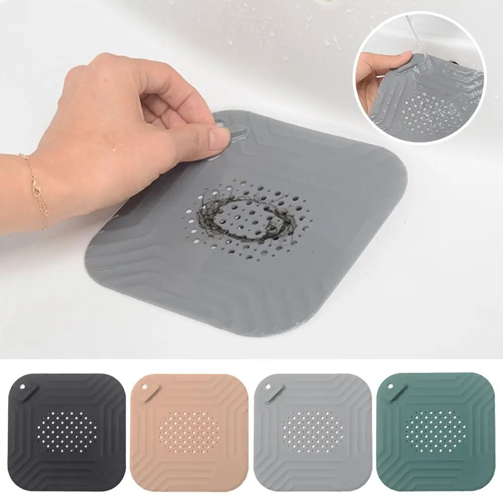 

Anti-blocking Sink Strainer Floor Drain Hair Clean Up Mesh Trap Square Shape Shower Drain Pad Kitchen Bathroom Accessories