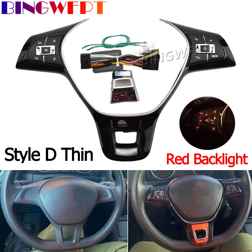 Multifunction Steering Wheel Button For VW Polo Golf 2014-2019 For Passat Touran Bora 2016-2019 Multimedia Volume Audio Switch
