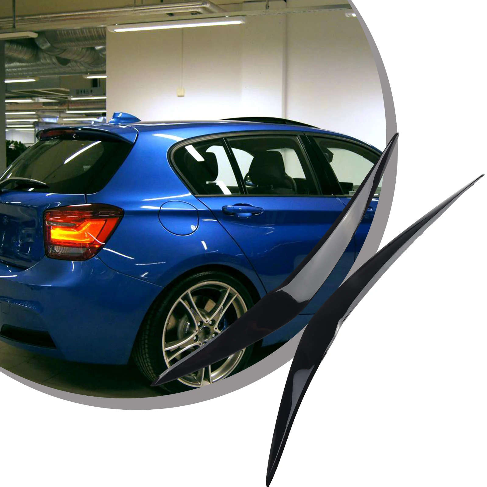 For BMW Headlight Eyelids Reliable ABS Black Convenient Direct Replacement Easy To Install Luxury Vivid Brand New