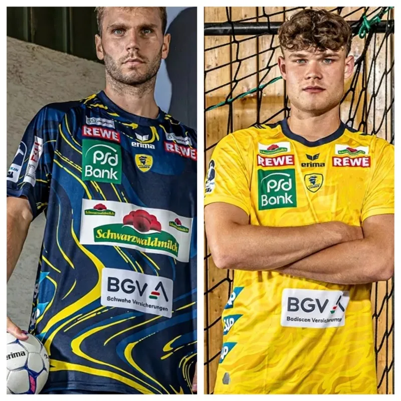 

Новейшая мужская футболка для гандбола Rhein-Neckar Löwen (размеры 26-25), детская спортивная одежда, оверсайз, для тренировок и матчей, дышащая, для взрослых