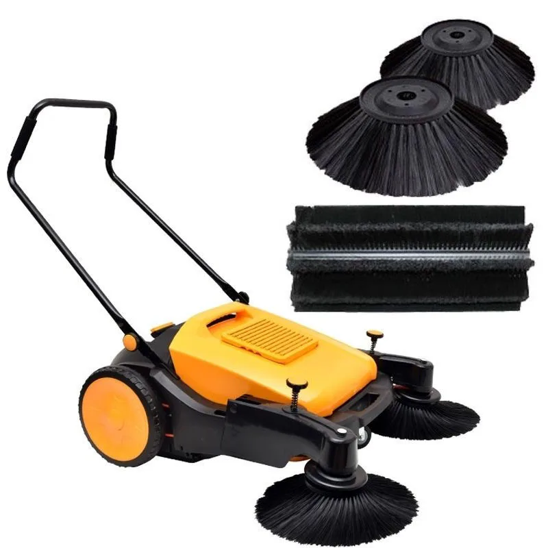 Công Nghiệp Đi Bộ-Phía Sau Quét Nhà Máy Sản Xuất Xưởng Với Trang Trại Đường Kho Bụi Unpowered Sweeper