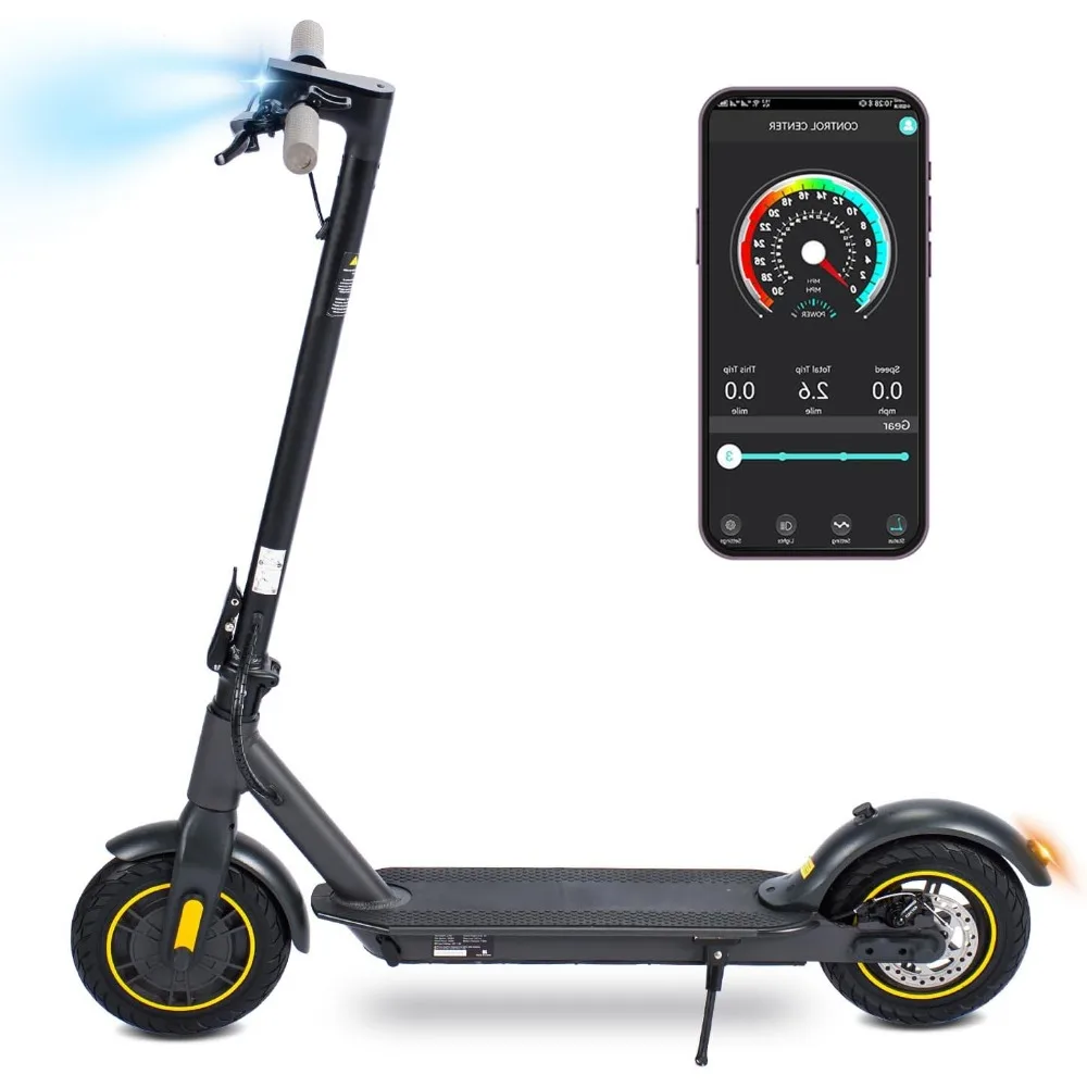 

Electric Scooter, 500W Motor, 10 inch Solid Tires, 19 Miles Range, 20 MPH Top Speed, Portable Folding Commuter Scooter, black