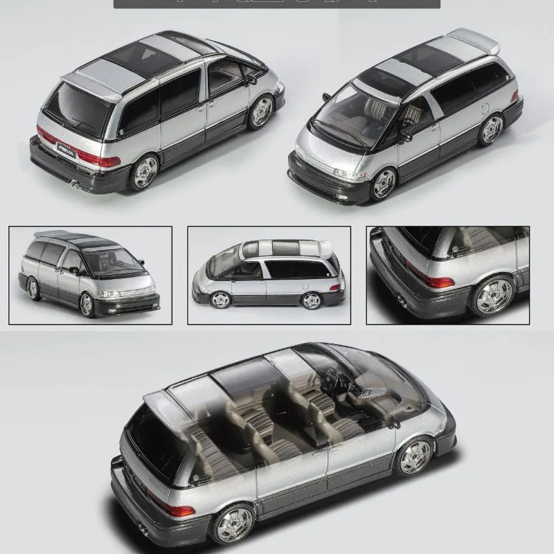 Diecast MORTAL 1:64 Scale TOYOTA PREVIA Alloy Car Model