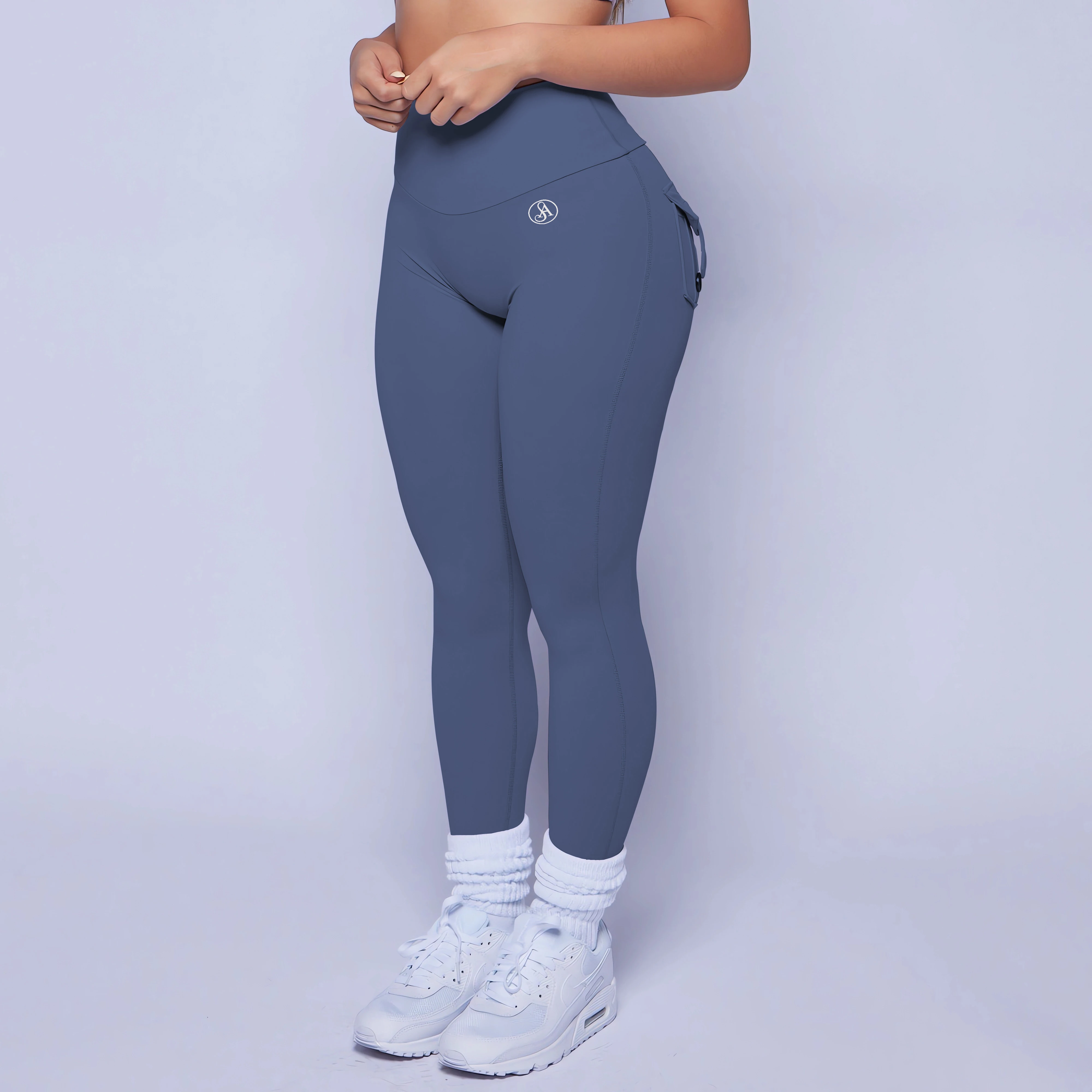 2025 Allure The Band Leggings de gimnasio para mujer, mallas de cintura alta, pantalones de melocotón con bolsillos, mallas de entrenamiento para gimnasio, pantalones de Yoga ATB