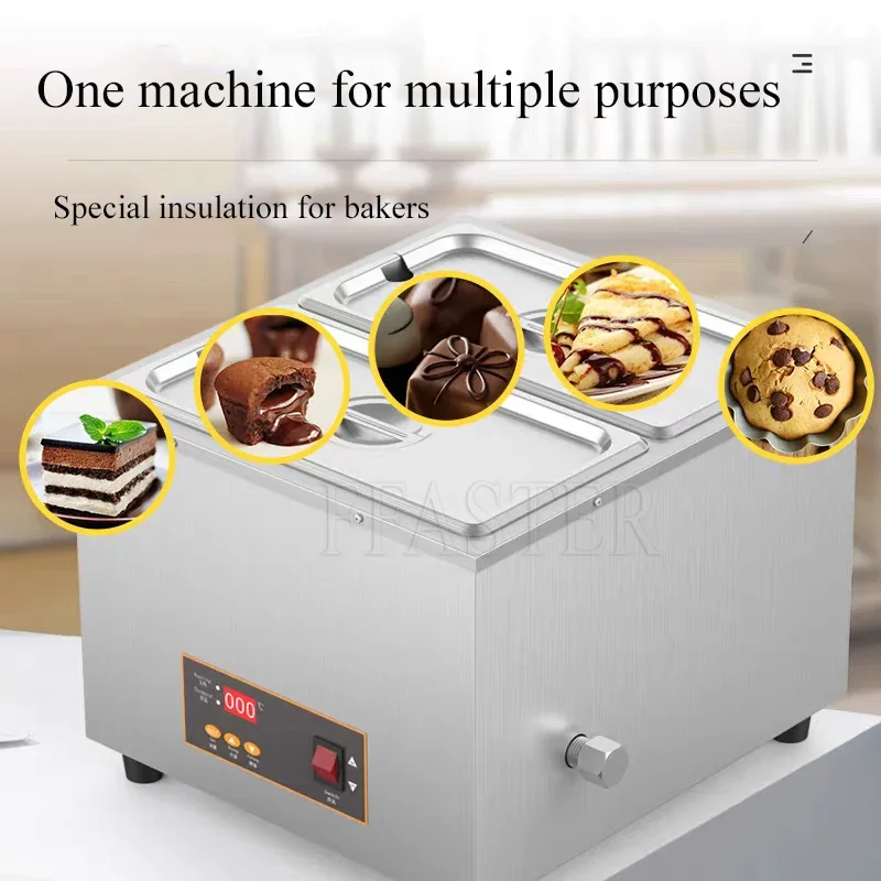 Máquina elétrica de fusão de chocolate Buruimu com display digital Forno de fusão de chocolate
