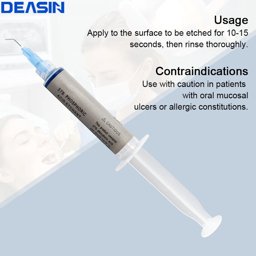 Dental Equipment Dentist Material Teeth Etchant OrthoCare 5ml Electric Resin 37% Dental Phosphoric Acid Etching Gel