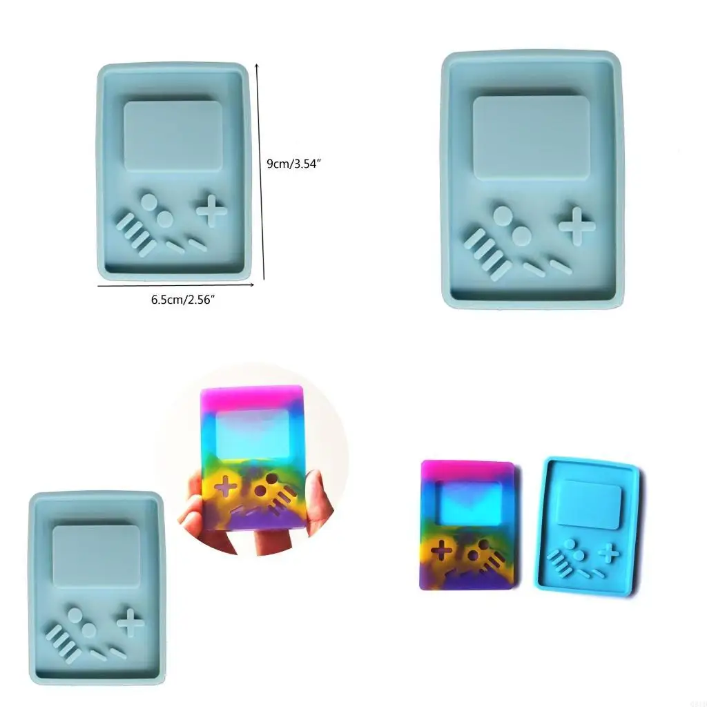 Keychain Silicone Mold Square Game Machine UV Epoxy Quicksand Resin Casting Molds Decor Craft Making DIY Pendant