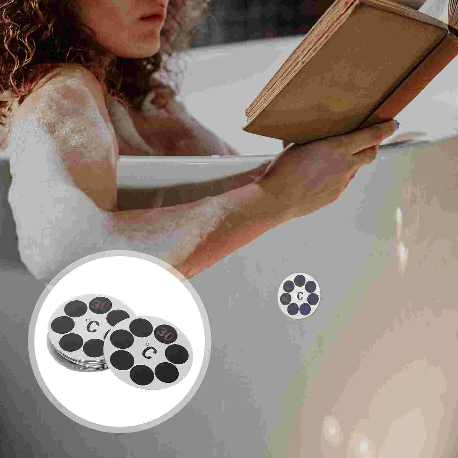 10-teiliges Temperaturthermometer für Badewannen, Wasserthermometer, Verbrühungsschutz