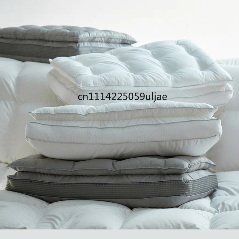 High End Hotel Pillows Super Soft Adult High Pillow 2-in-1 Double-layer Pillow Core Soft and Breathable High-pillow Home Textile