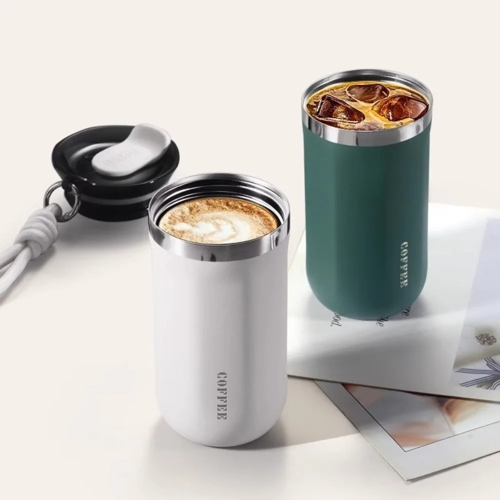 Drinkware 350ML/500ML Stainless Steel Insulated Cup Double Wall with Lid Thermal Mug Leak-Proof Water Cup Commute Use