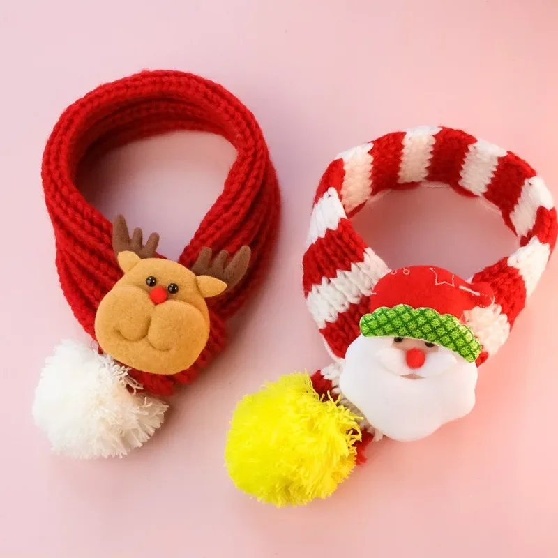 Haustier gestrickt Weihnachts schal Teddy Malteser Schal Katze Hund niedlich gestrickt Schal