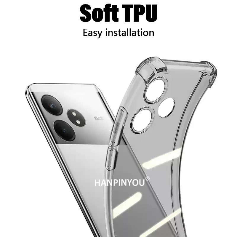 حافظة شفافة من السيليكون الناعم لهاتف Realme Neo7 Turbo GT Neo 6 5 SE GT6 GT7 GT5 Pro واقي كاميرا غطاء شفاف