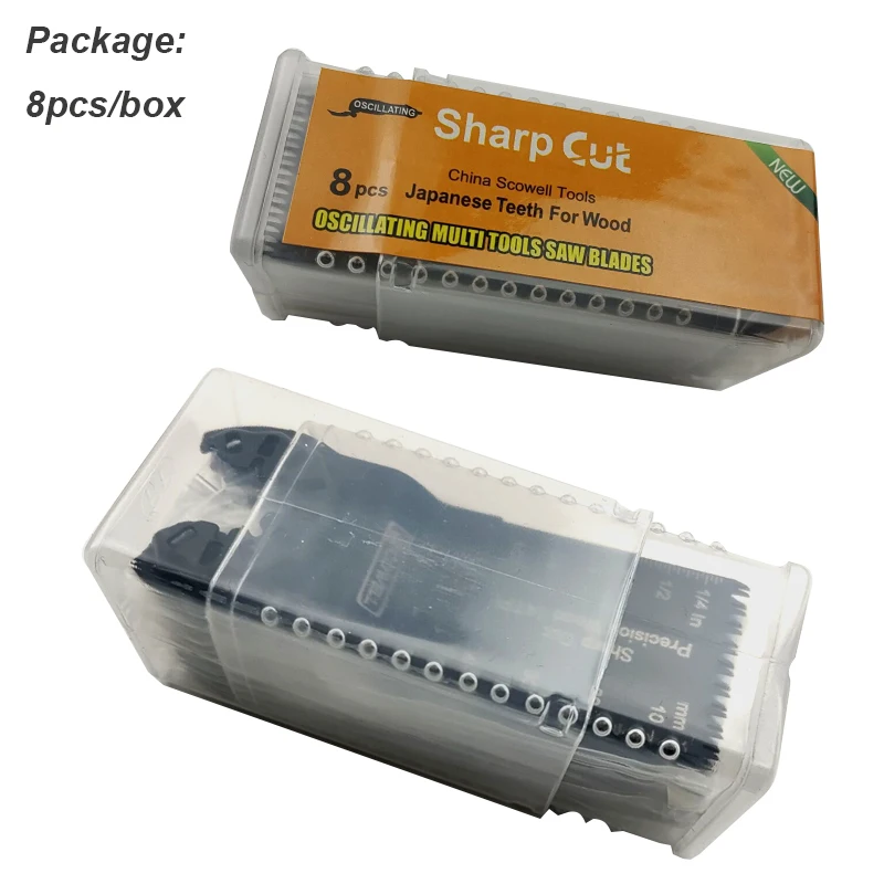 8個入り-日本製-マルチツール用鋸刃-32mm-クラウンキャップシャンク-マルチマスター電動工具用-インサート-プランジ-オシレーティングソーブレード