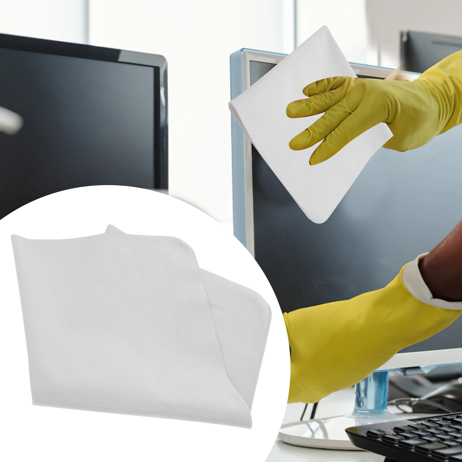 

3pcs Grey Microfiber Cleaning Cloth for Glasses Camera Lens Phone Screen Dust Fingerprints Oil Stains Reusable