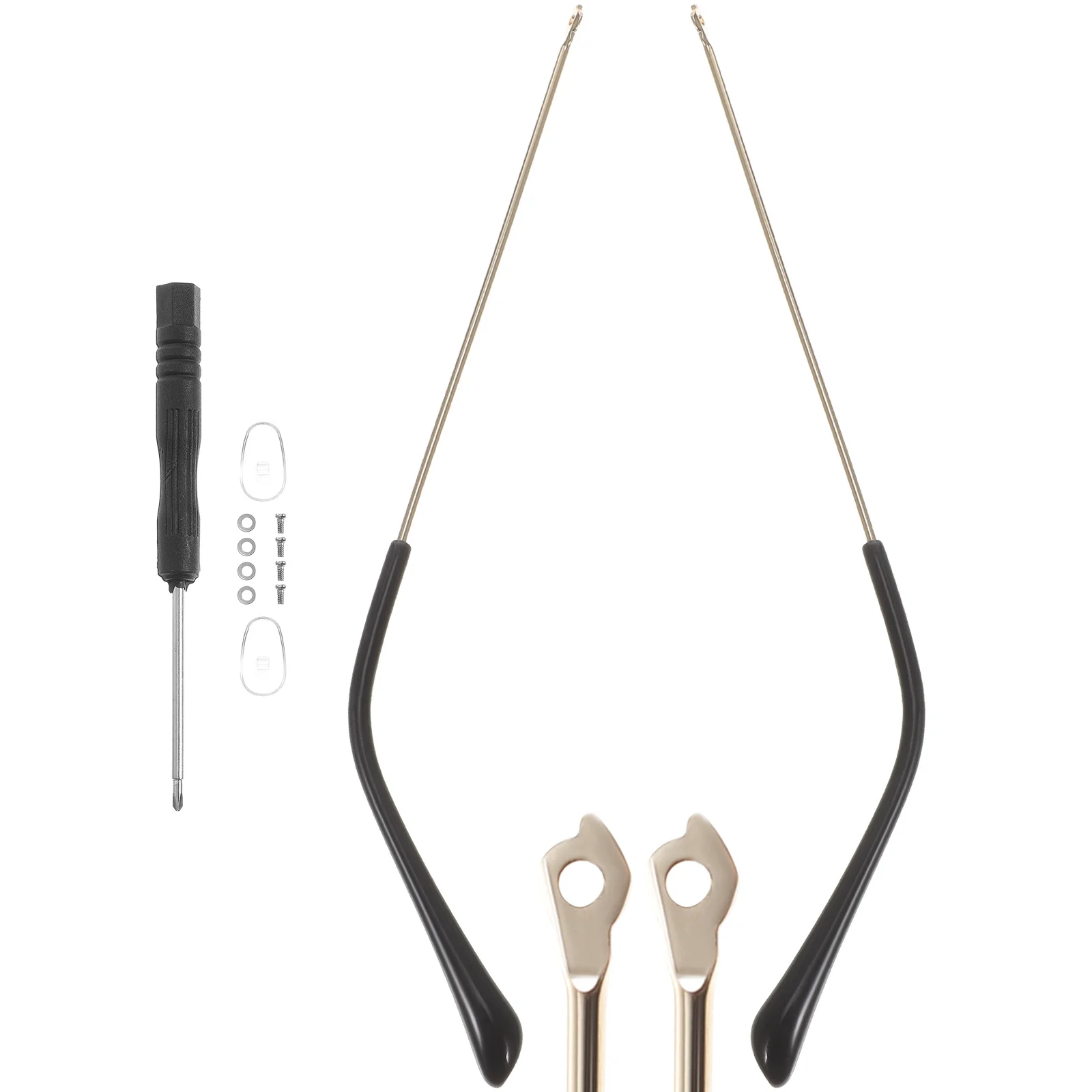 

1 пара металлических сменных дужек для очков, универсальные, легкие, нескользящие, для ремонта очков и солнцезащитных очков