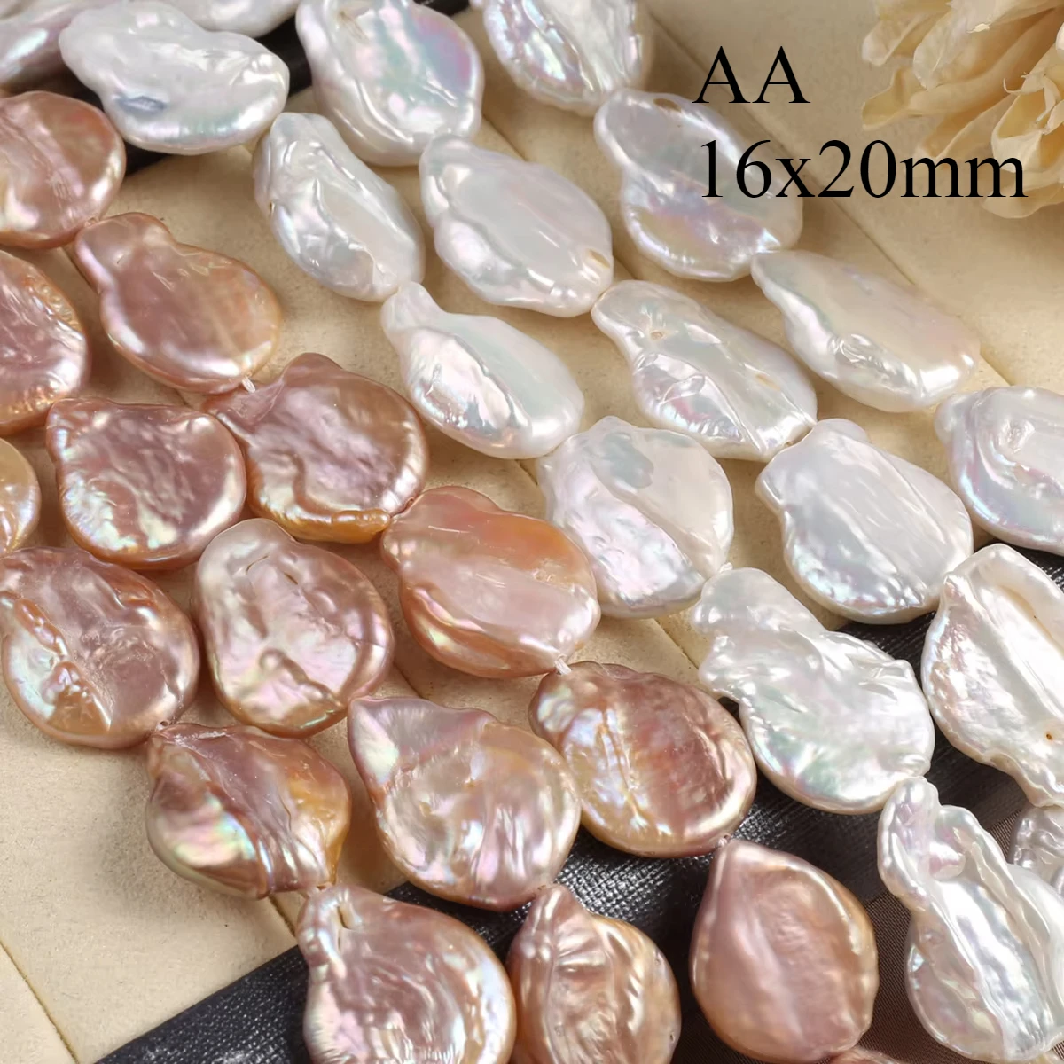 

16x20mm AA Natural Pearl Large Baroque Teardrop Beads Exquisite Shape Elegant for DIY Jewelry Making Handmade Bracelet Necklace