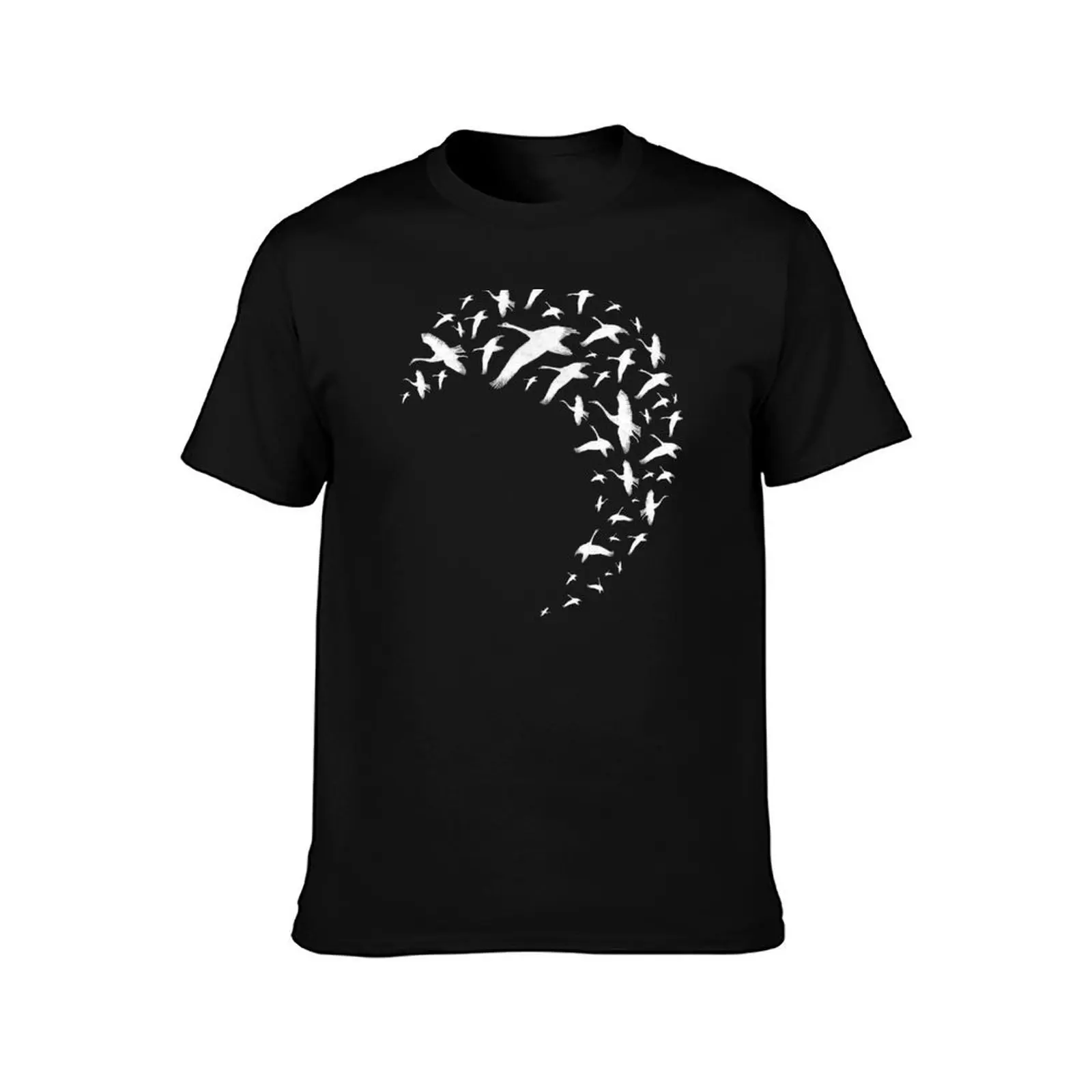 Midsummer Moon Swans Wild Geese T-Shirt Work Comfort for Men T-Shirt