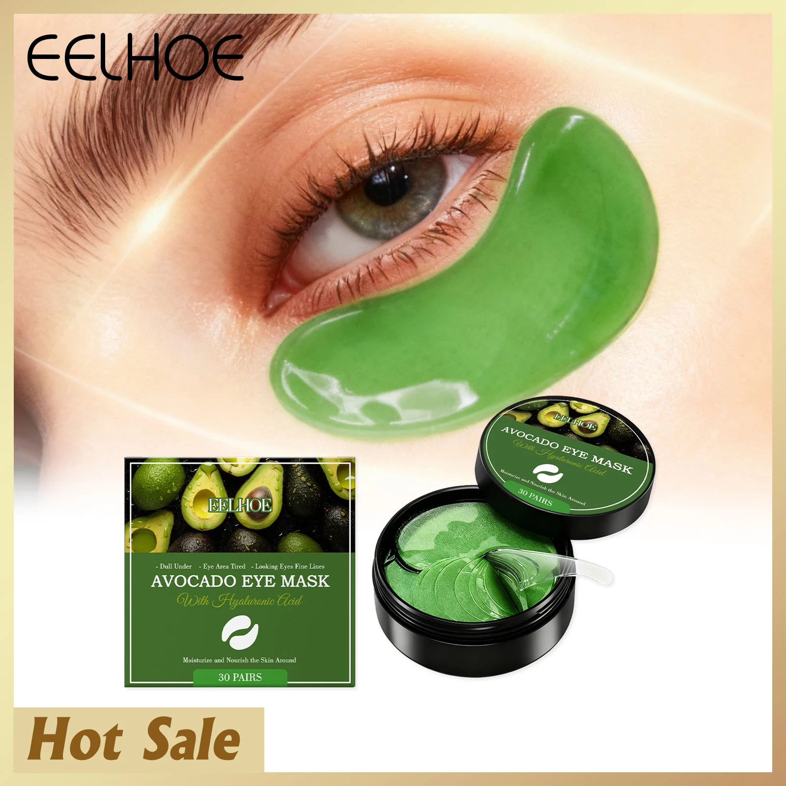 

EELHOE Moisturizing Eye Mask Eliminate Eye Bags Reduce Fine Lines Removing Dark Circles Anti-Aging Firming Eye Patches Skin Care