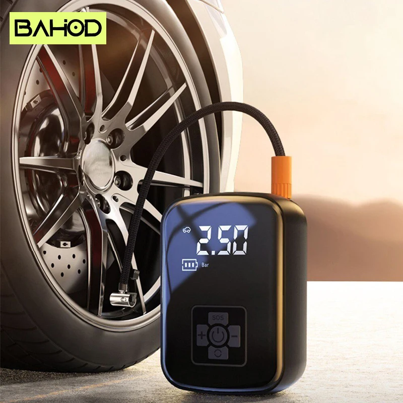 BAHOD Wireless Car Air Compressor Electric Tire Inflator Pump for Motorcycle Bicycle Boat AUTO Tyre Balls