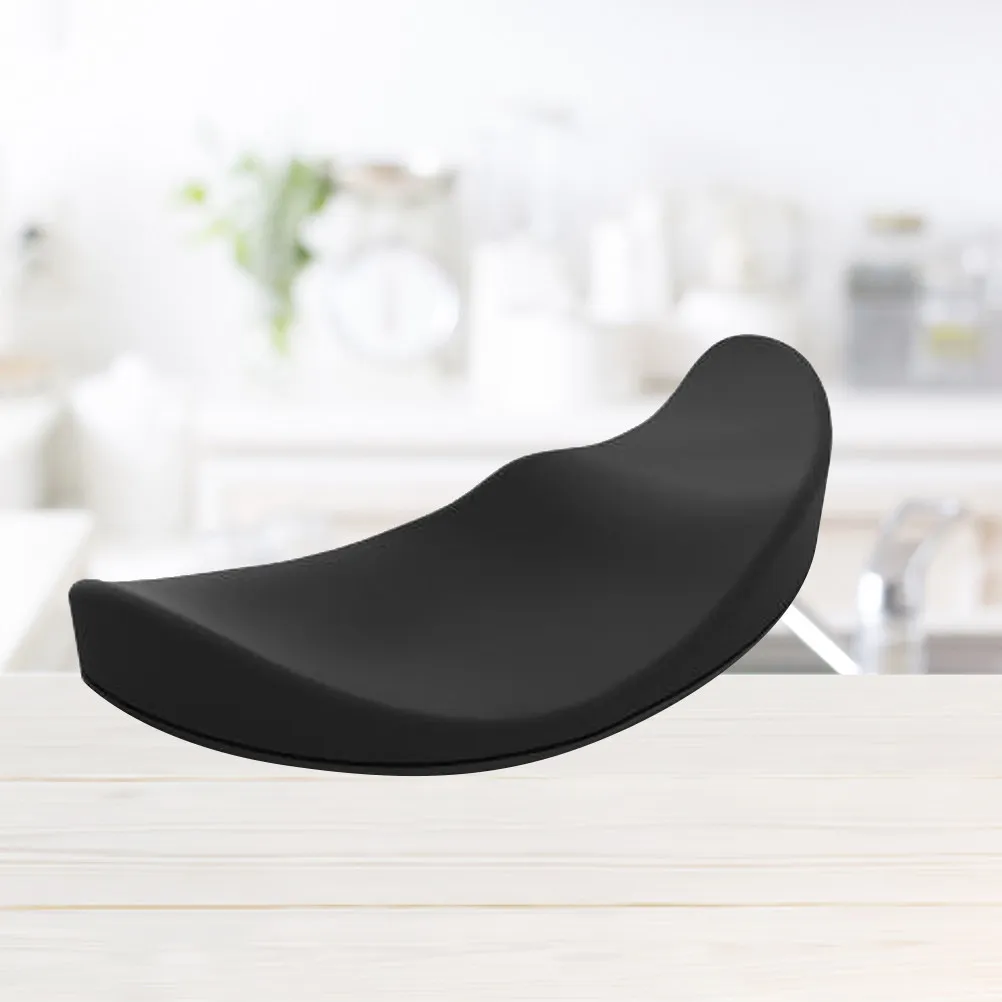 Black Crescent Moon Silicone Wrist Rest Cushion Ergonomic Hand Support Pad Relieve Wrist Elbow Shoulder Stress for Long Time