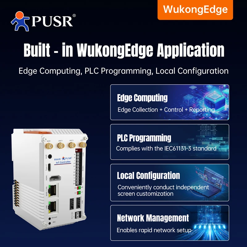 PUSR الكمبيوتر الصناعي ARM الكمبيوتر القابل للتوسيع 4G واي فاي إيثرنت GNSS شبكة لينكس حافة بوابة الحوسبة IoT المراقب المالي USR-EG628 #5