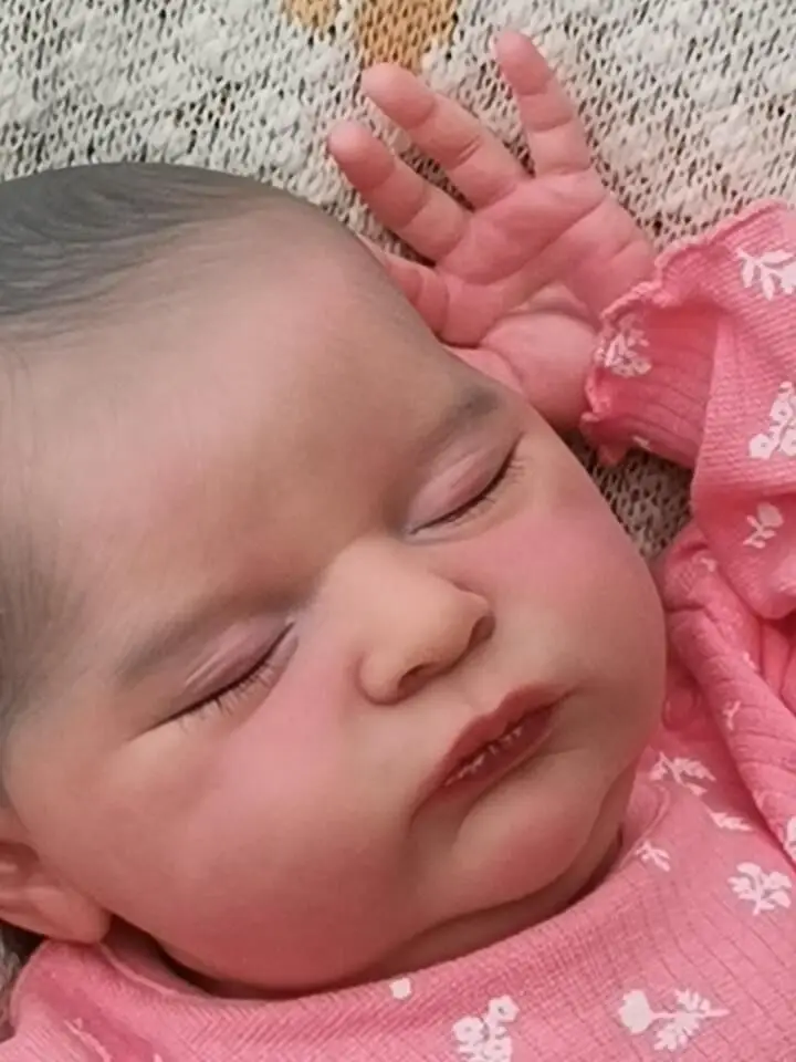 Śpiąca Reborn Cloth Body Silicone Vinyl Baby Doll 50CM Finished Newborn 3D Skin Visible Veins DIY Princess Art Toys For Girls