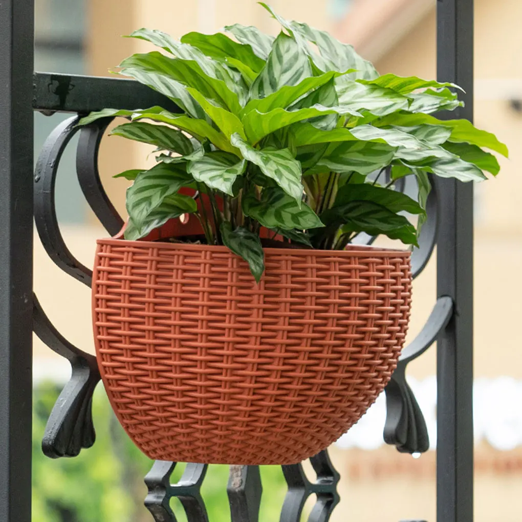 

Flower Pot Wall Hanging Basket Planter Bucket Garden Indoor Plastic for