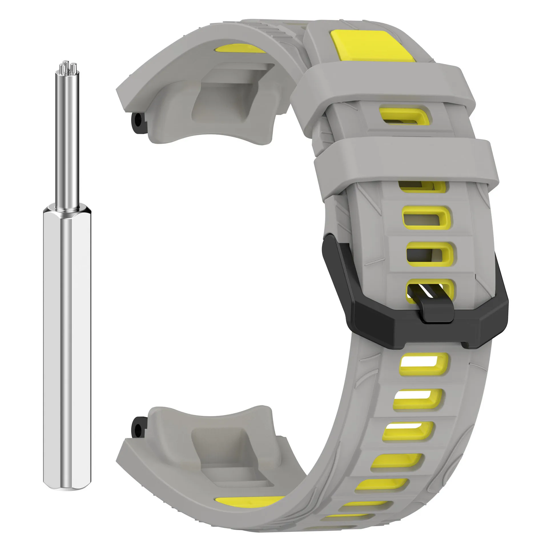 

Sport Silicone Watch Strap Double Color Replacement Smartwatch Band With Tool Wristband for Amazfit T-Rex 3