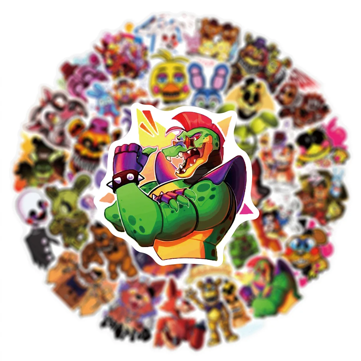 50Pcs FNAF Cute Stickers Five Nights At Freddys Cartoon Anime Pattern Kawaii Sticker Notebook Cup Decorations image 2