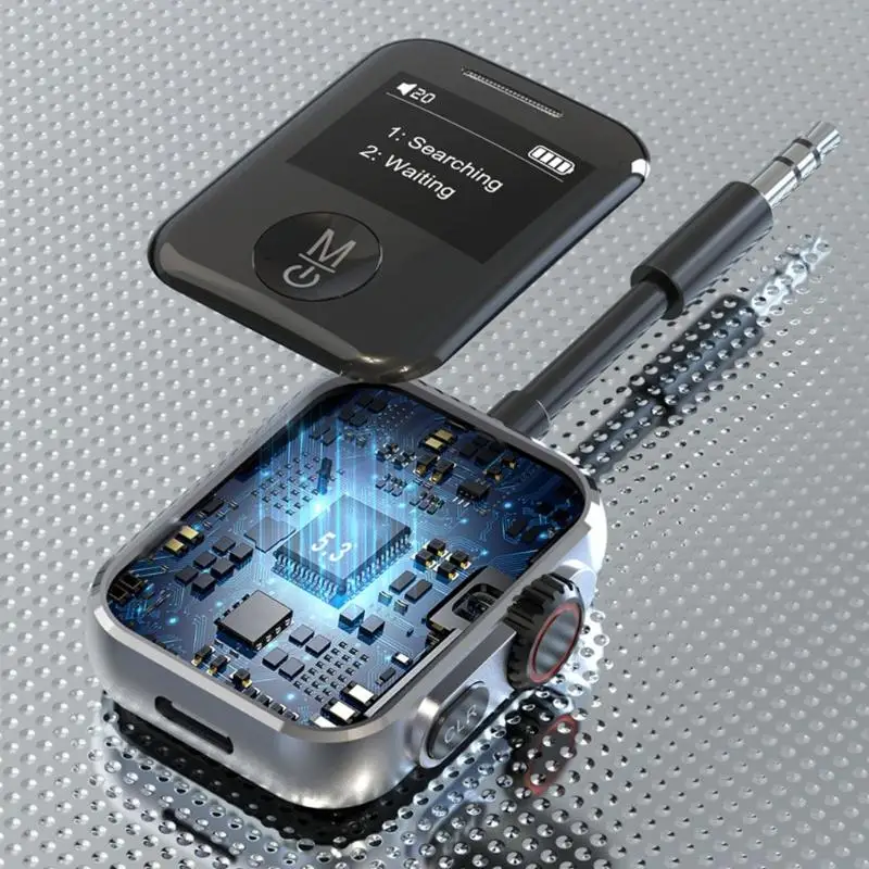 Wireless 5.3 Transmitter Receiver with AUX Connection, Lossless, Selectable Receive and Transmit Functions for Car Systems, H9EE