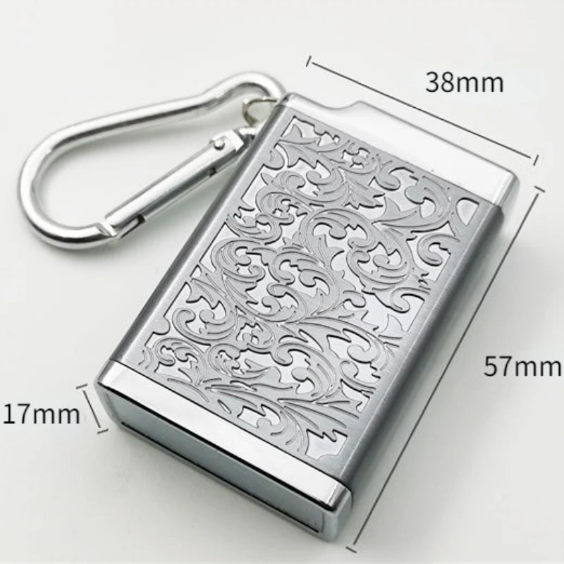 Smoke Ash Tray Mini Portable Ashtray Outdoor Keychain Metal Pocket Holder