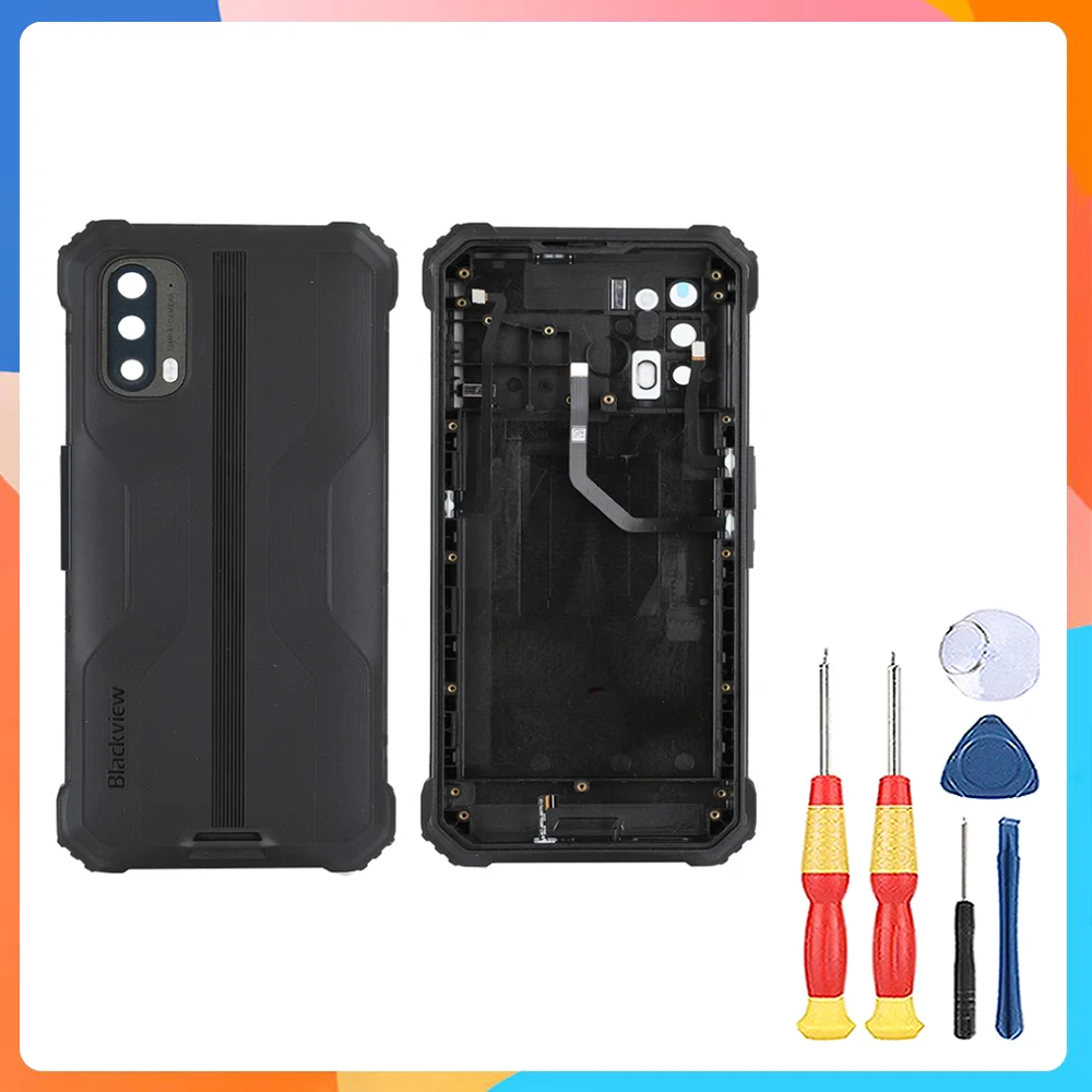 New Battery Cover Back Case Camera Glass Lens Mobile Phone Accessory For Blackview BV7100