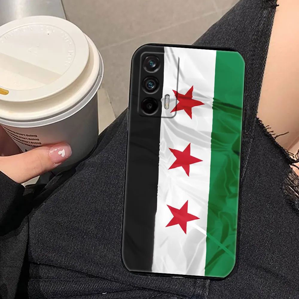 Syrian Revolution Flag Passport Phone Case For Realme C11 C15 C20 C21 C21Y C30 C30S C33 C35 C53 C55 C63 C65 GT NEO 2 Case Funda