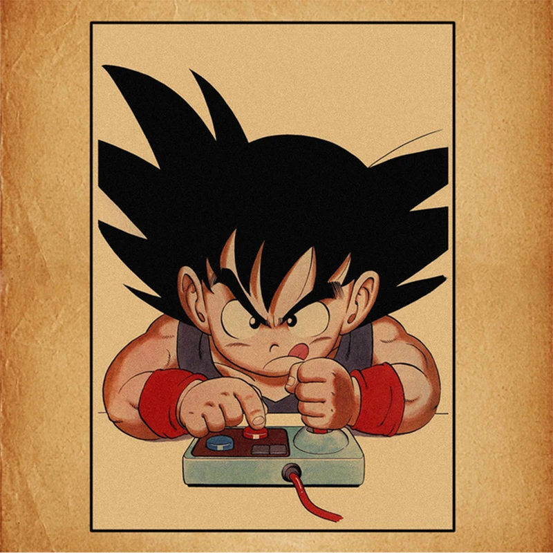 Japan Anime Retro Cartoon Canvas Painting Dragon Ball Goku Gohan Vegeta Piccolo Friza Art Posters Print Home Room Wall Decortion