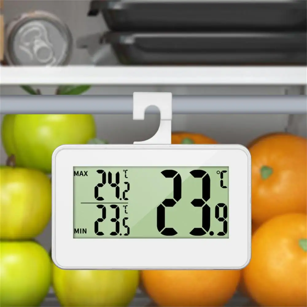 1PC Household Digital Thermometer High And Low Temperature Display Refrigerator Thermometer Indoor Thermometer Hygrometer