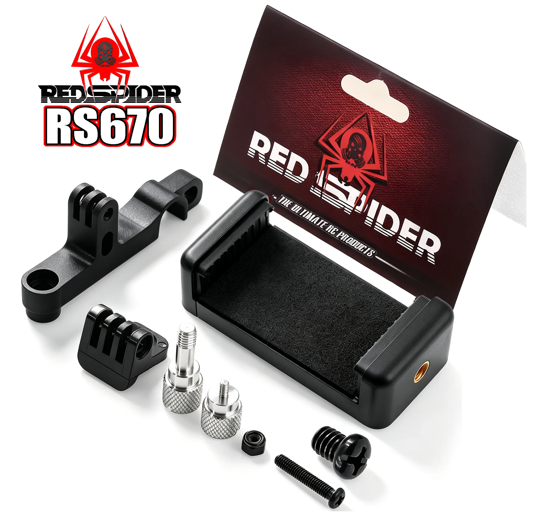 RED SPIDER 1Pcs RC Phone Holder Bracket Mobile Mount Adjustable Stand For Flysky FS-i6S FS I6S Radio Remote Controller Accessori