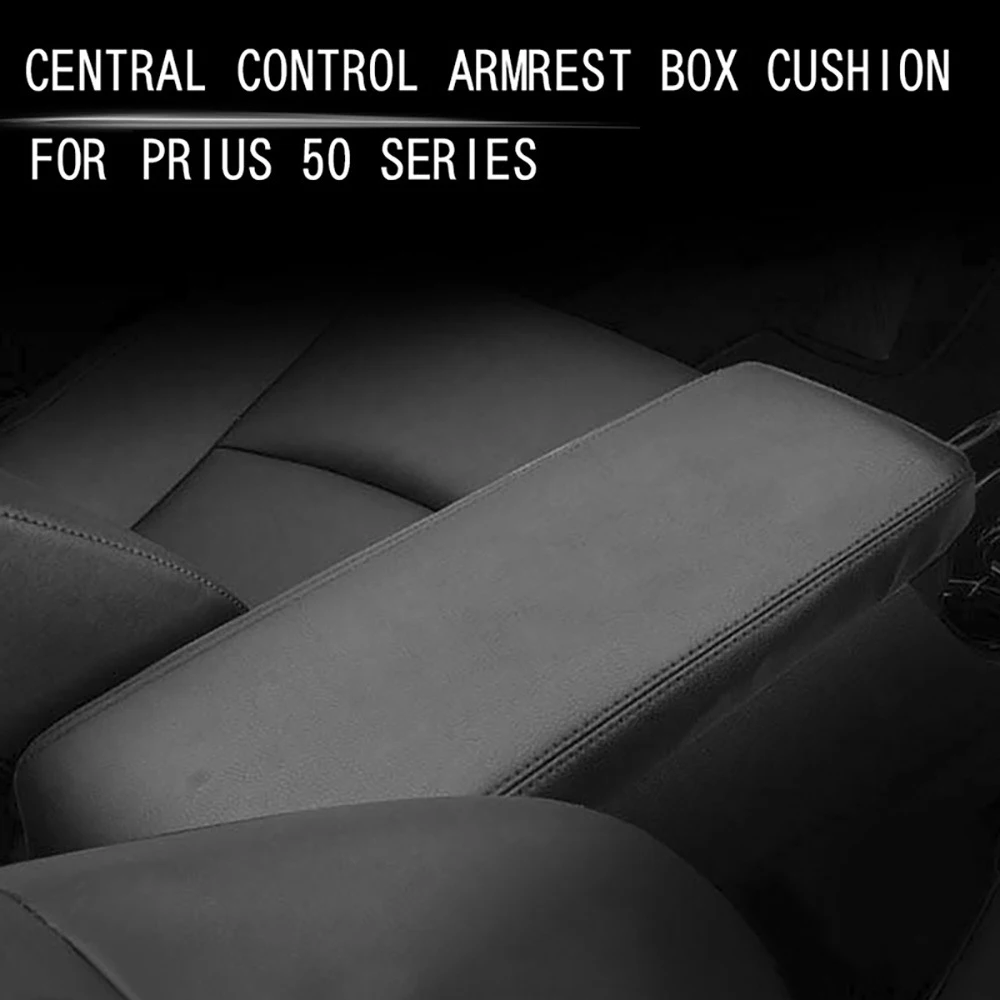 Car Center Console Lid Armrest Box Leather Protective Cover Cushion Pad for Toyota Prius 50 Series