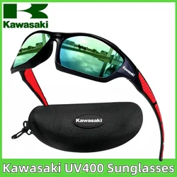 New Kawasaki Motorcycle Glasses Men's Driving Camping Hiking Fishing Polarized Sunglasses Outdoor Sports UV400 Bicycle Glasses