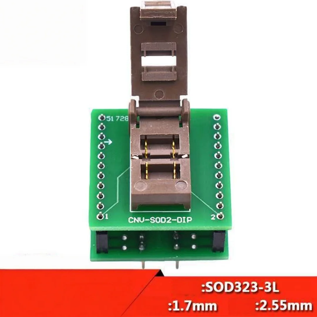 SOD323-2L aging test seat SOD323-2L flip type gold-plated chip IC burning seat fixture socket