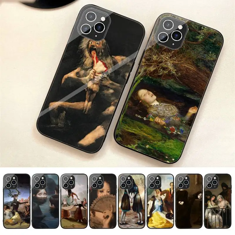 Spain Francisco Goya Art Phone Case For Iphone 7 8 Plus X Xr Xs 11 12 13 14 Se2020 Mini Promax Tempered Glass Fundas