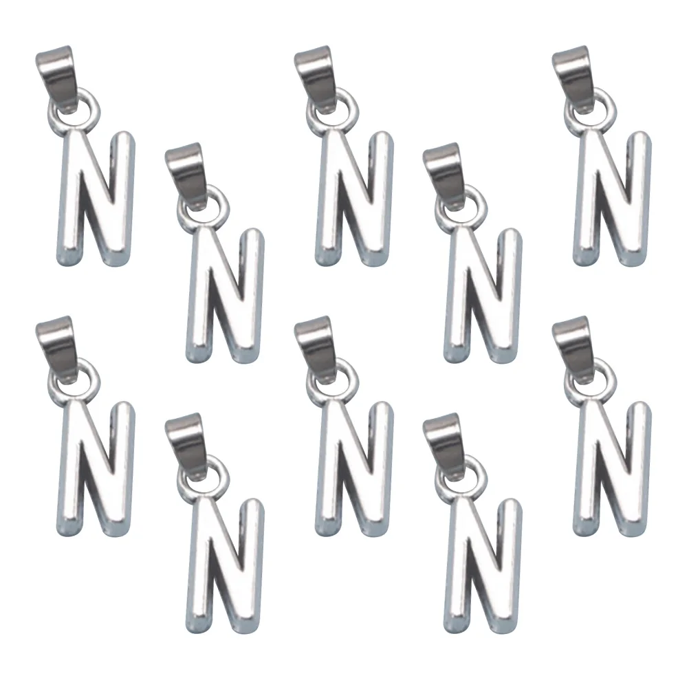 

20 Pcs Letter Necklace Pendant Beaded Necklaces Alloy Charm DIY Charms Jewelry Making Pendants