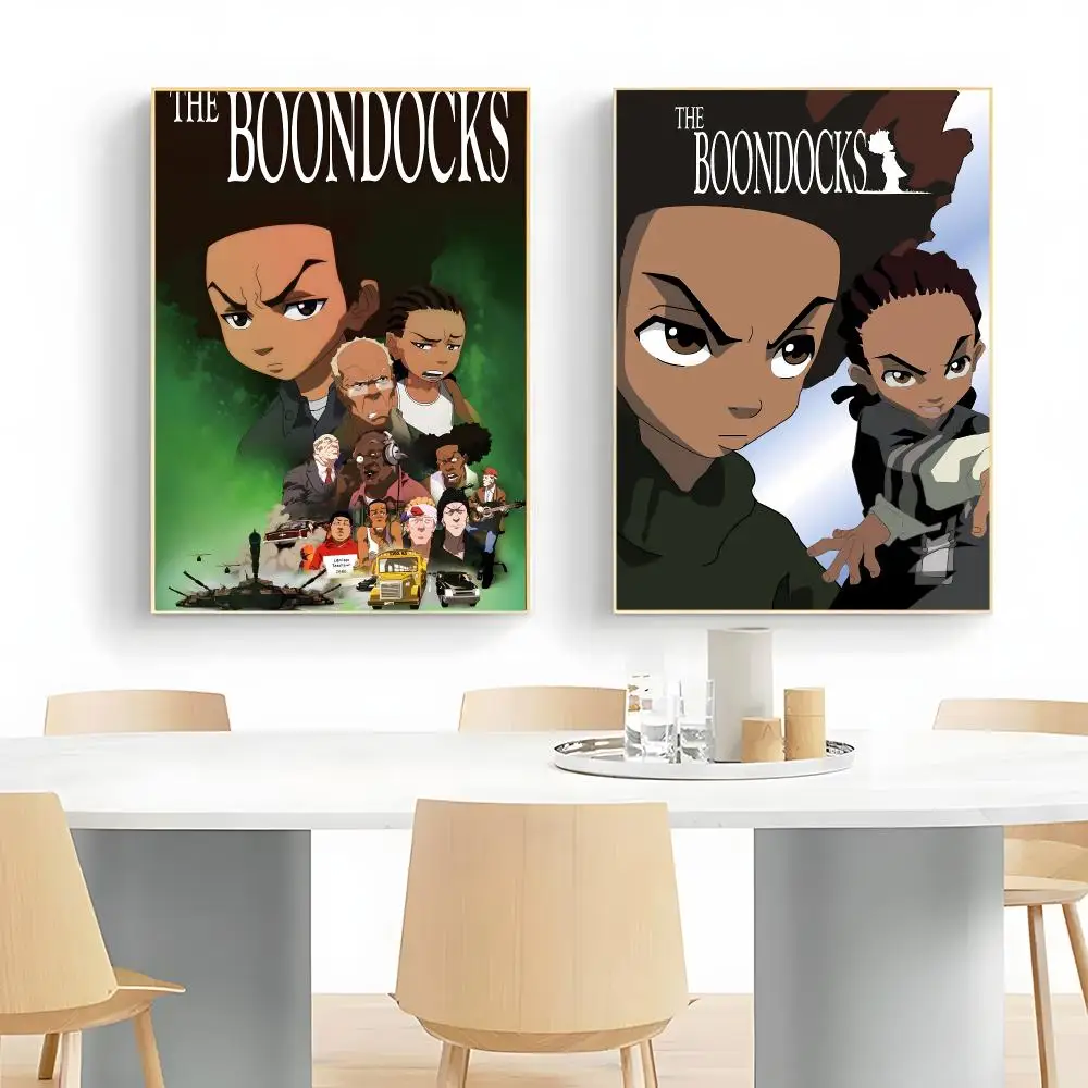 Satirical Animation T-The Boondocks Poster Wall Art Print Decorative Mural Home Decor Gift Unframed
