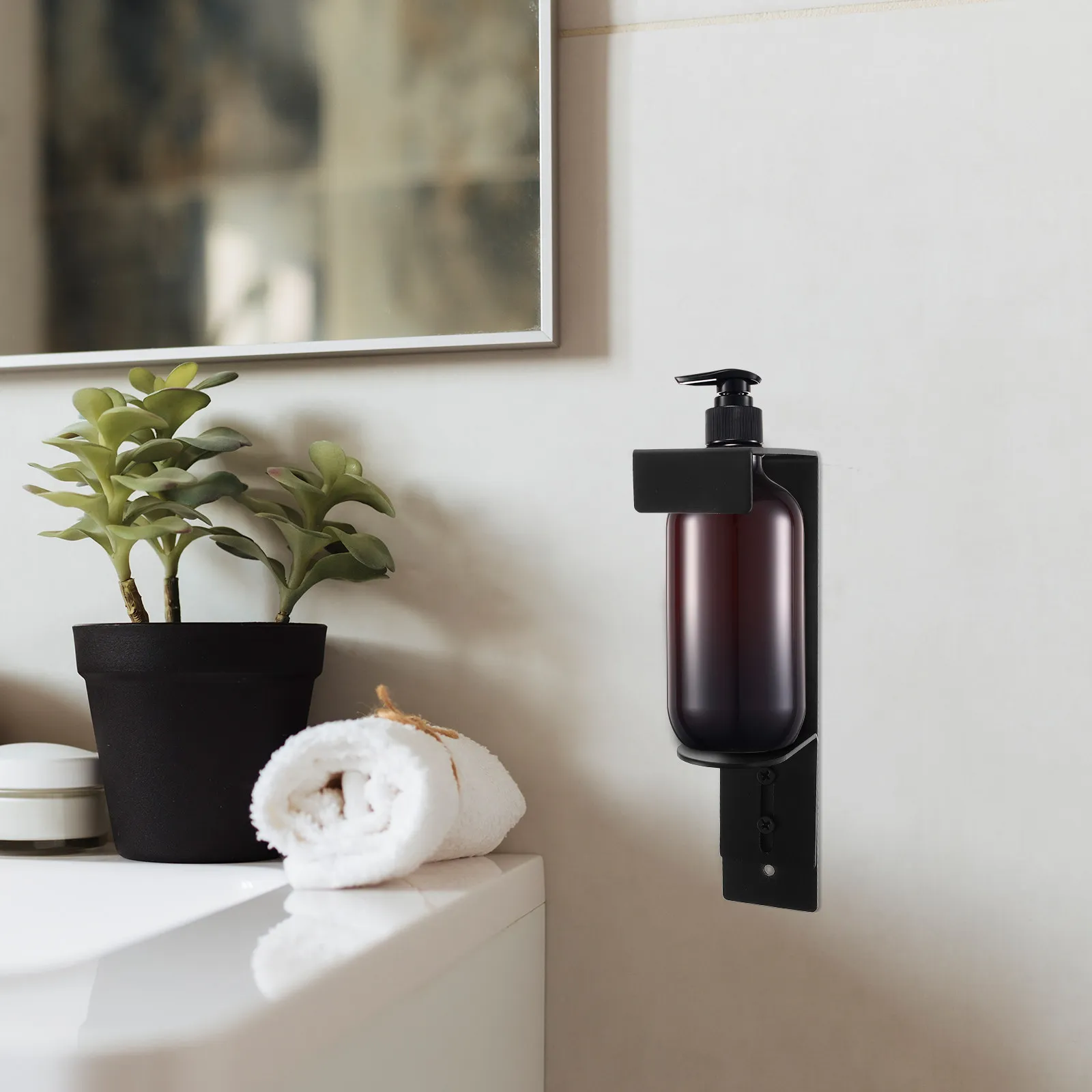 Stainless Steel Shower Shampoo Holder Wall Mount Soap Dispenser Bathroom Rack Soap Bottle Organizer Shampoo Wall Mount Holder