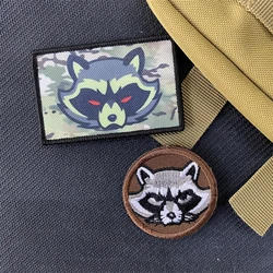 Angry Raccoon Patrol Morale Badge Patches Subdued Multicam Trash Panda Tactical Military Army Backpack Hat Hook and Loop
