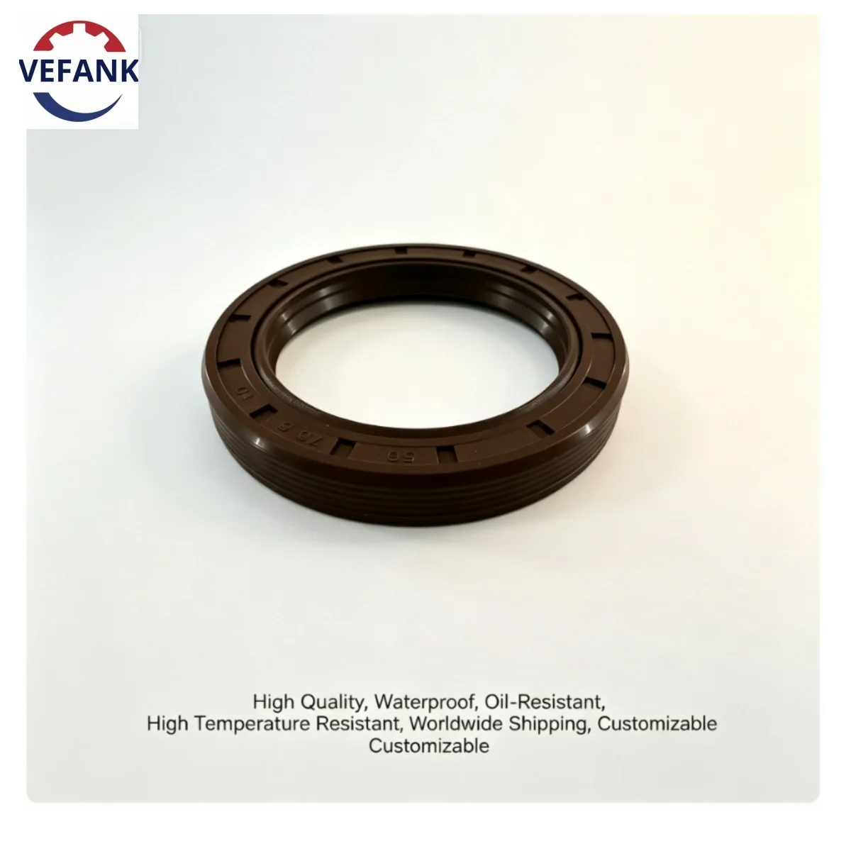 56*76.5*10 mm, Oil Seal NBR, brown, skeleton oil seal, waterproof, mudproof, and leak-proof, suitable for automotive repair.