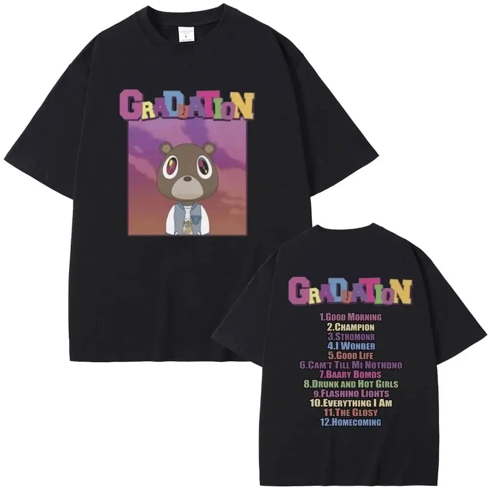 Fashion 2026 Famous Kanye West Printed Cotton T-shirt Men's Summer Casual Top Short Sleeve Classic Male Women Tee