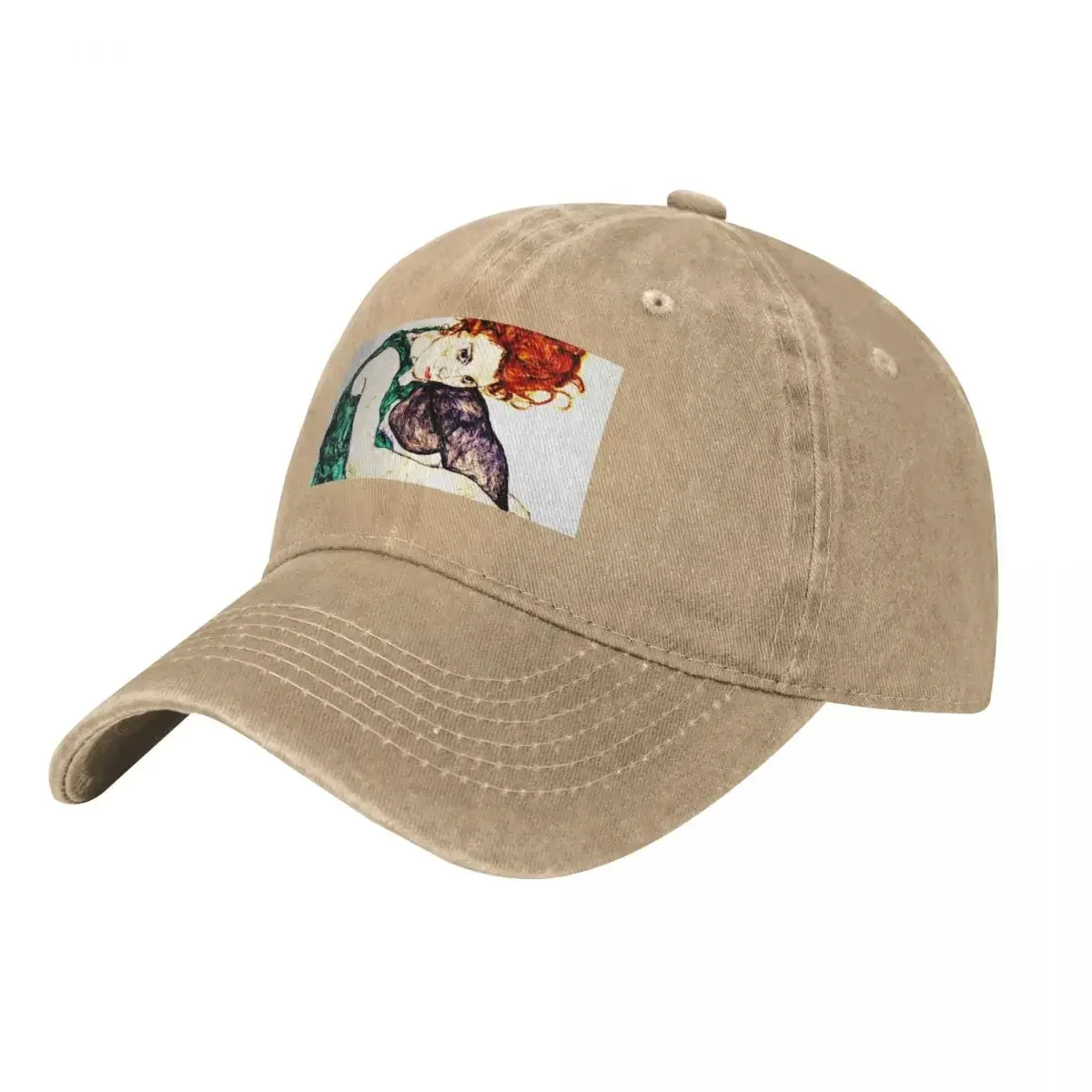 Egon Schiele Seated Woman with Legs Drawn up Baseball Cap Sunhat Fishing cap hats on offer Women's Hats Men's