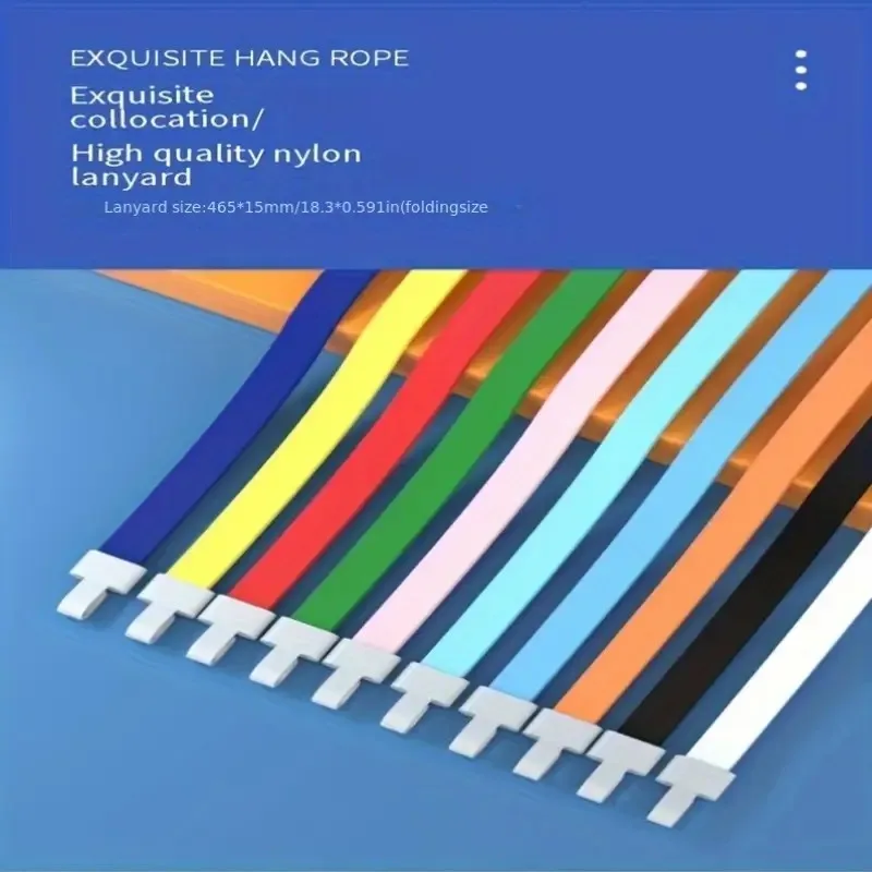 dual-use transparent double-sided work card holder with nylon lanyard - suitable for employees and factory workers