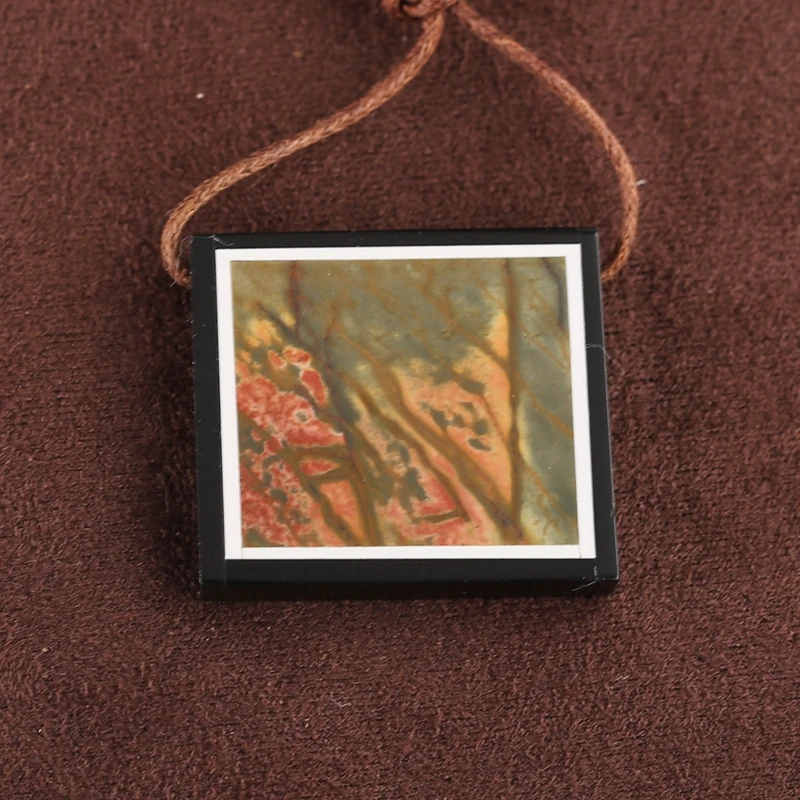 

Натуральный камень говлит, разноцветный пикассо, яшма, обсидиан, кулон, бусина 30x26x5 мм, 10,7 г для ювелирных изделий, ожерелья, аксессуаров